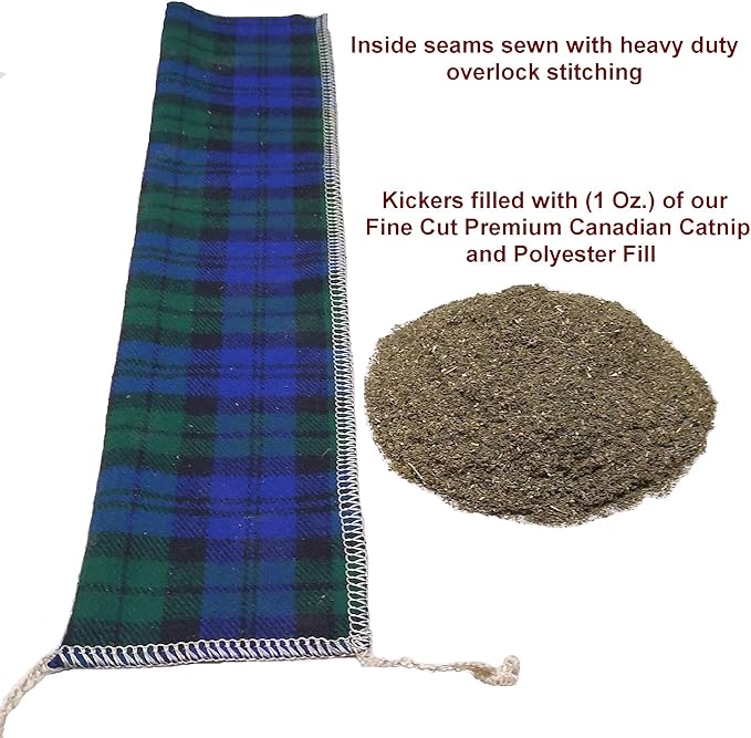 15" Catnip Cat Kicker Toys/Kitty Kick Sticks/Cat-Nip Kick Sticks (Leopard Print and Camo) (Kickers Filled with 1 oz Premium Canadian Catnip)