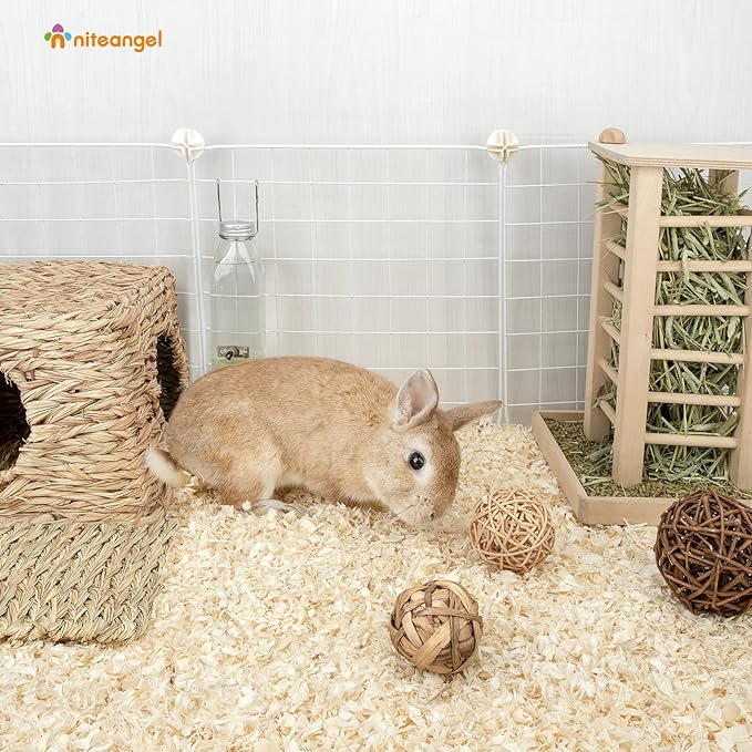 Niteangel Aspen Shaving Hamster Beddings for Syrian Dwarf Hamster Gerbil Mice Degu Rat Rabbit Bunny Guinea Pig Chinchilla Hedgehog or Other Small Pets (65L - 4mm)