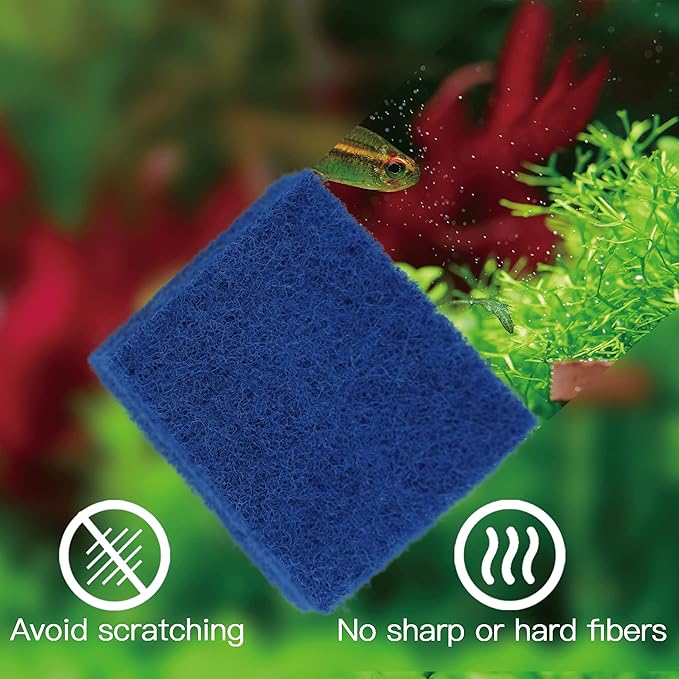 Aquarium Starter kit, The Package includes a Fish Tank Thermometer, aquascape Tool kit with a Sand Spatula, Straight Tweezers, Curved Tweezers, Curved Scissors, Handheld Sponge pad(3 PCS)