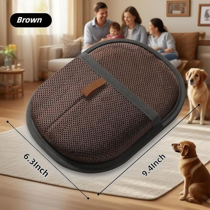 2Pcs Pet Hair Removal Gloves for Dogs and Cats, 2025 Upgraded Electrostatic Magic Hair Remover Glove,Reusable for Couch, Car Seat, Clothing, Carpet, Furniture & Bed Sheets(Brown)