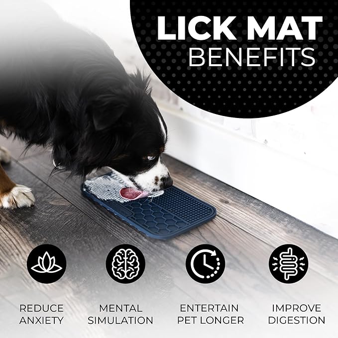 Pup Culture Dog Lick Mat for Dogs, Feeding Pad for Anxious Pets Plus 4 Different Puzzles for Mental Stimulation for Dogs - Supports Mental, Dental, and Digestive Health, Bite Resistant and Heavy Duty