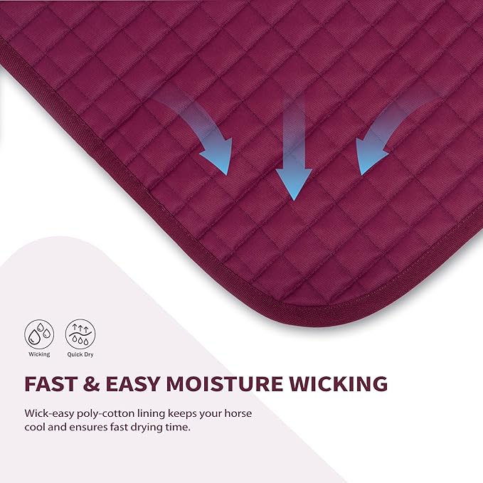 Tackmore Western Saddle Pad Breathable, Shock-Absorbing Saddle Pad