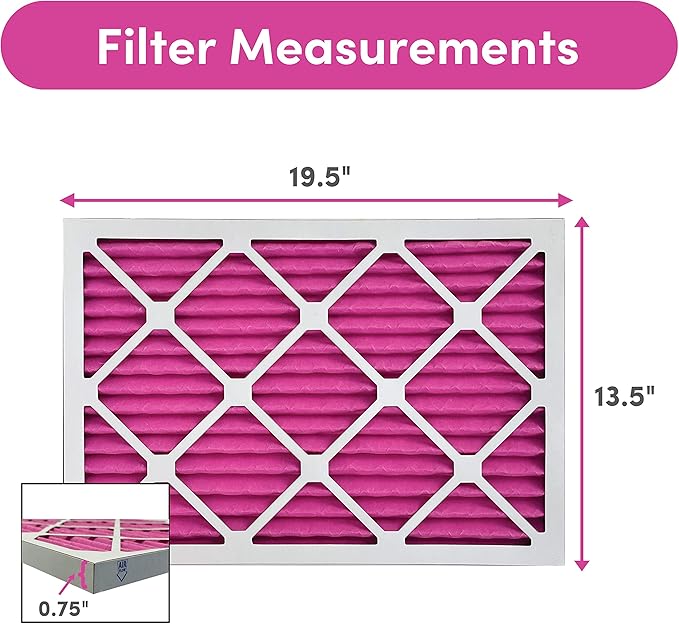 Colorfil 14x20x1 Air Filter (4-Pack) | Made in the USA | Color Changing | Remove Cat and Dog Odor | MERV 8 for Pet Hair Dander and Dust | 13.5"x19.5"x0.75" Exact Size