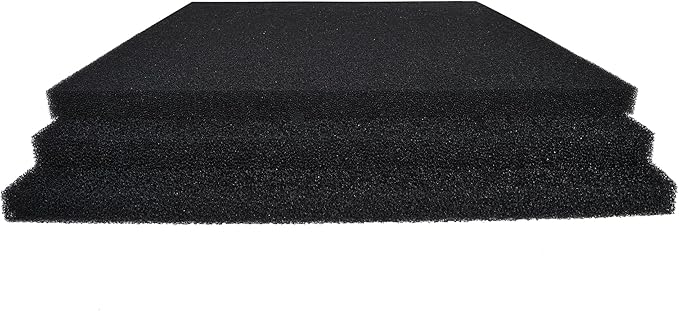 Hipanda 2 Pack Aquarium Bio Filter Sponge Pad 20"x20"x1",20PPI, Bio Filter Media Foam Pad Sponges, Cut-to-Size Open Cell Foam Sheet for Fish Tank