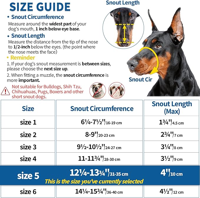 BARKLESS Dog Muzzle, Basket Muzzle Anti Biting Chewing, Sturdy Lightweight Cage Mouth Cover for Small Medium Large Sized Dogs, Allows Panting Drinking, Suitable for Grooming Trimming Training