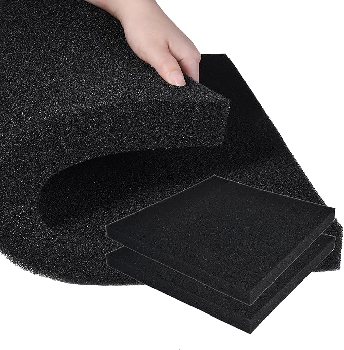 Hipanda 2 Pack Aquarium Bio Filter Sponge Pad 20"x20"x1.5",50PPI, Bio Filter Media Foam Pad Sponges, Cut-to-Size Open Cell Foam Sheet for Fish Tank