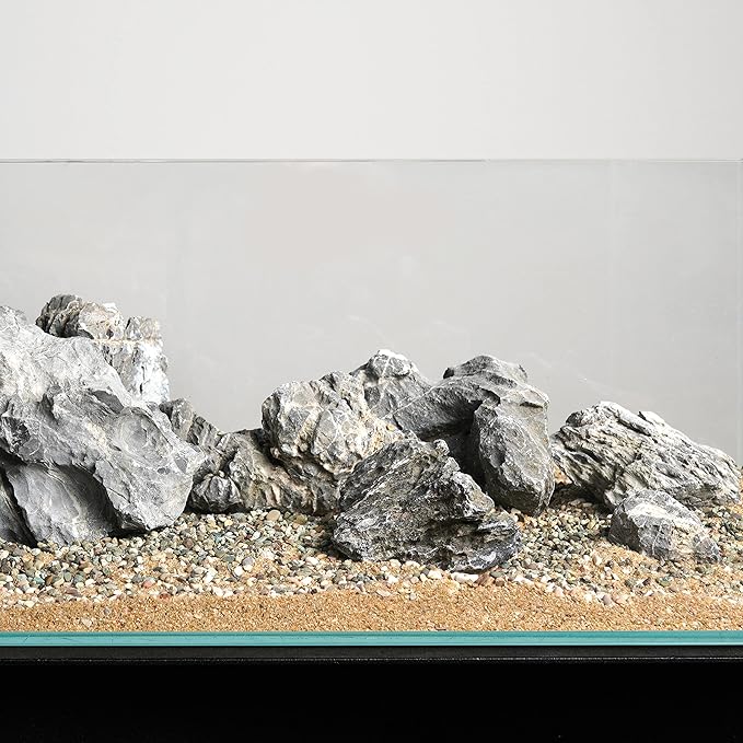 LANDEN Seiryu Stones Natural Rocks for Aquarium, Paludarium, Terrariums, Landscaping Rocks, Aquascaping, 80L (36lbs) 3-11in, Seiryu Stones(3-11inch,36lbs)