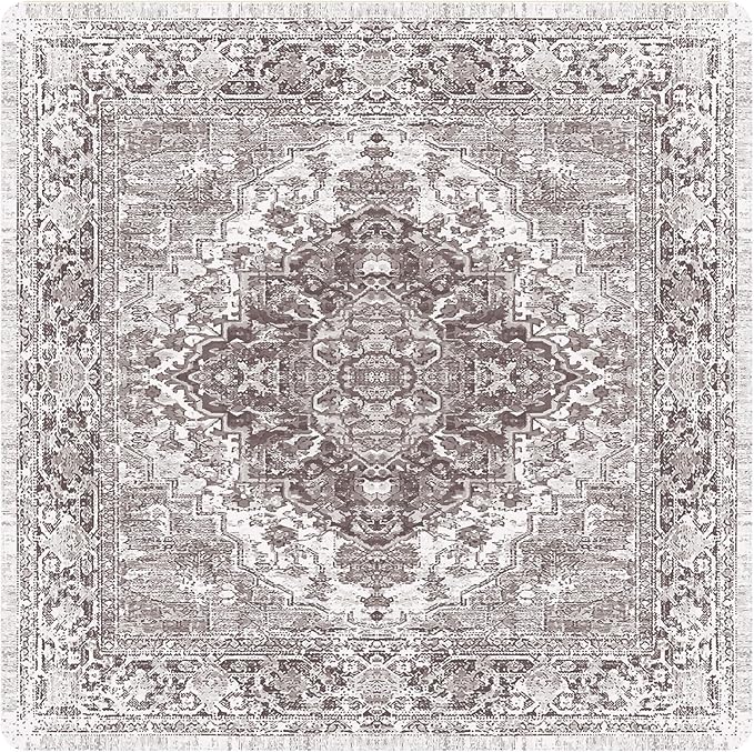 nunubaby Washable Pee Pads for Dogs, Stylish, Non-Slip and Leak-Proof Pee Pads. Reusable Potty Pads for Dogs for Crates and Floors.(Brown/Geo, 48" x48")