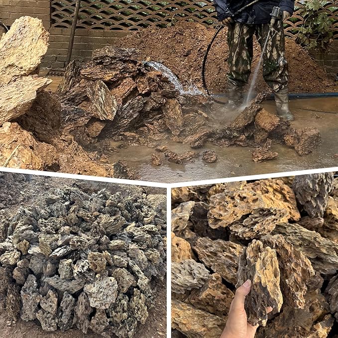 5LB Aquarium Rocks Dragon Stone for Aquariums Landscaping Model Fish Tanks Terrariums Vivariums Model Decoration-2 to 4 Inches