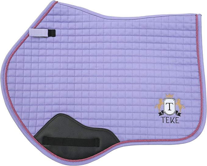 T TEKE Close Contact Saddle Pads,100% Cotton English Saddle Pads for Horses with Moisture-Wicking and Breathable Lining