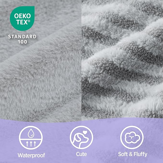 LE SURE Cute Dog Bed for Small Dogs, Orthopedic Waterproof Small Pet Beds with Sides, Non-Slip Bottom and Egg-Crate Foam Puppy Couch Sofa with Washable Removable Cover, Grey