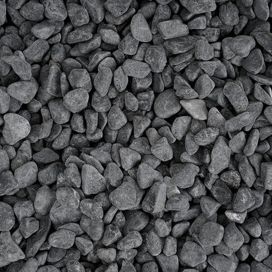 Mr. Fireglass Natural Decorative Gray Bean Pebbles 1/5" Crushed Gravel Stone for Decorating Garden, Succulent Plants and Walkway (2-lb Bag)