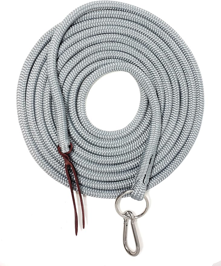 22' Long Line with SS O Ring and Carabiner (Grey)