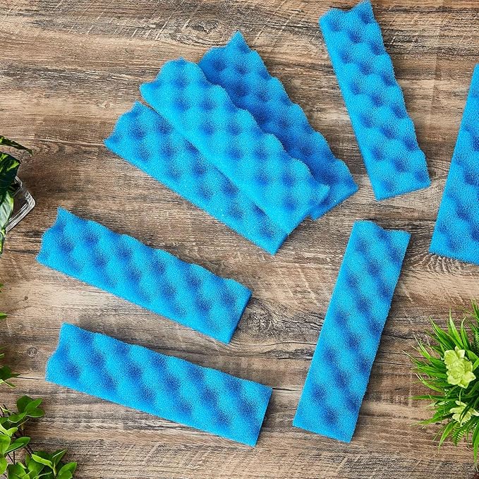 Maxcheck 10 Pack Compatible with 406/407 Blue Bio Sponge Value, Replacement Filter Media Sponge Pads for Aquarium