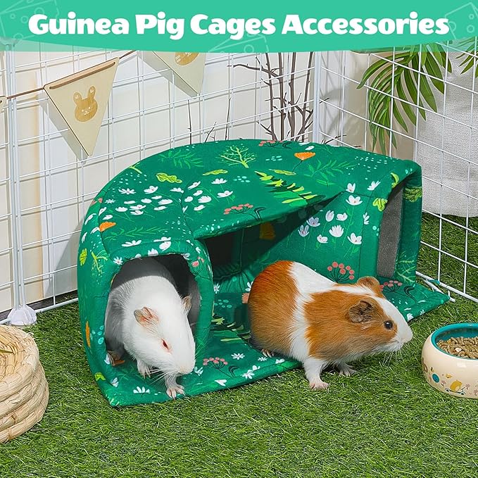 Unicorn Catcher Guinea Pig Hideout - Large Cozy Bed, Warm House, Washable Tunnel Accessories for Small Pets: Hamster, Chinchilla, Bunny