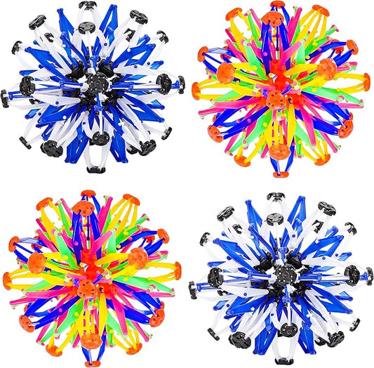 2Pcs Colorful Sphere Expandable Breathing Balls Fidget Toy-Great Anxiety Stress Reliever,Collapsible Expanding Magic Ball Toys for Kids & Adults Mindfulness Meditation Practices , Yoga -ADHD