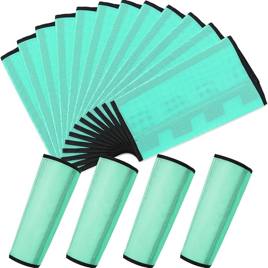 Jexine 12 Fly Boots for Horse Set of 12 Loose Breathable Mesh Horse Fly Sheets Protective Horse Leg Wraps Leggings for Preventing Flies and Mosquitoes Bites(Green)