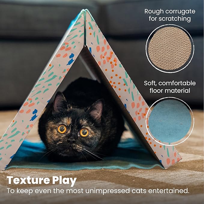 Catstages Fold Away Cat Tunnel and Corrugated Cat Scratcher