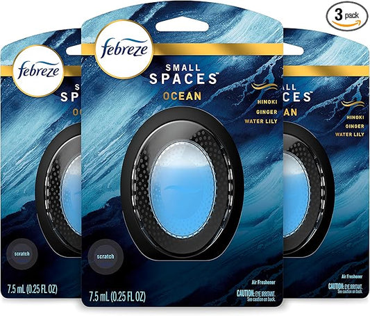 Febreze Small Spaces, Ocean, .25 fl. oz., Pack of 3