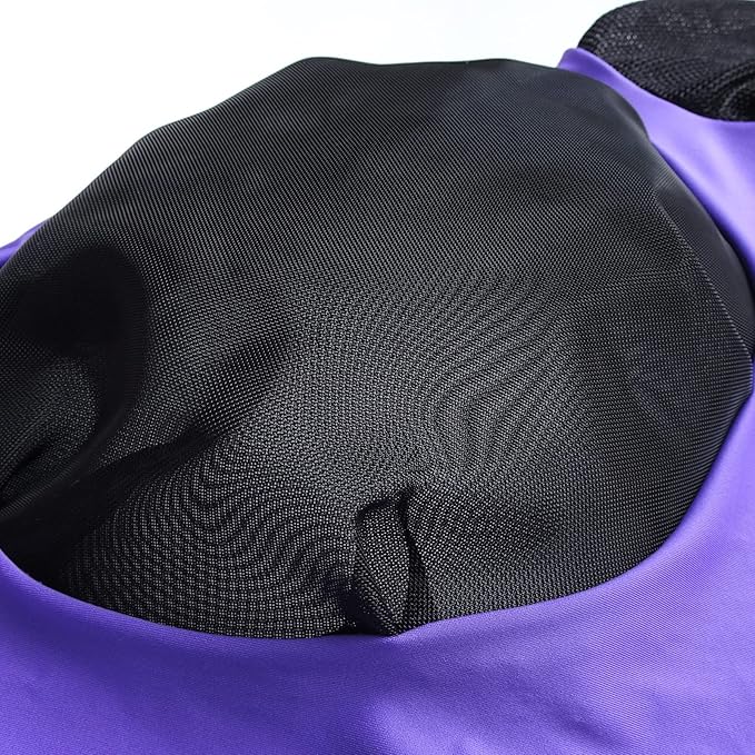 Horse Fly Mask with Ears - Large Eye Space for Full Vision, Breathable Stretch Comfort Fit, UV Protection, Forelock Opening, Easy Pull-On Violet Pony
