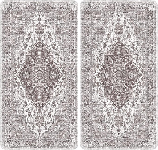 nunubaby 4PACK Washable Pee Pads for Dogs, Stylish, Non-Slip and Leak-Proof Pee Pads. Reusable Potty Pads for Dogs for Crates and Floors.(Brown/Geo, 24" x48")