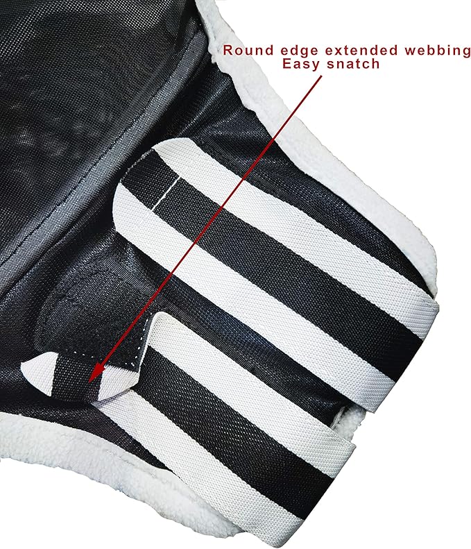 T TEKE Fine Mesh Horse Fly Mask w/No Ears, UV Blocking 3D Eye Visor with Extra Fleece Cushioned Forehead, Protection from Insect Pests