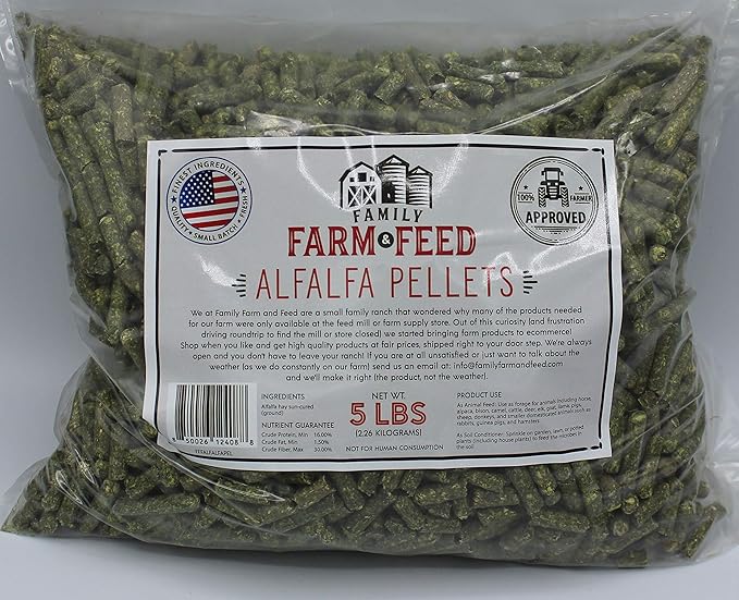 | Alfalfa Hay Food | Small Pet | Young and Adult | Pellets | 5 Pounds