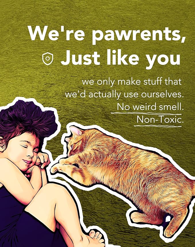 Lukamoo® Cute Cat Litter Mat (30’’x20’’), Large/L, for Kitty Litter & Cute Cat Litter Box, Litter Trapping Mat (mackerel tabby)