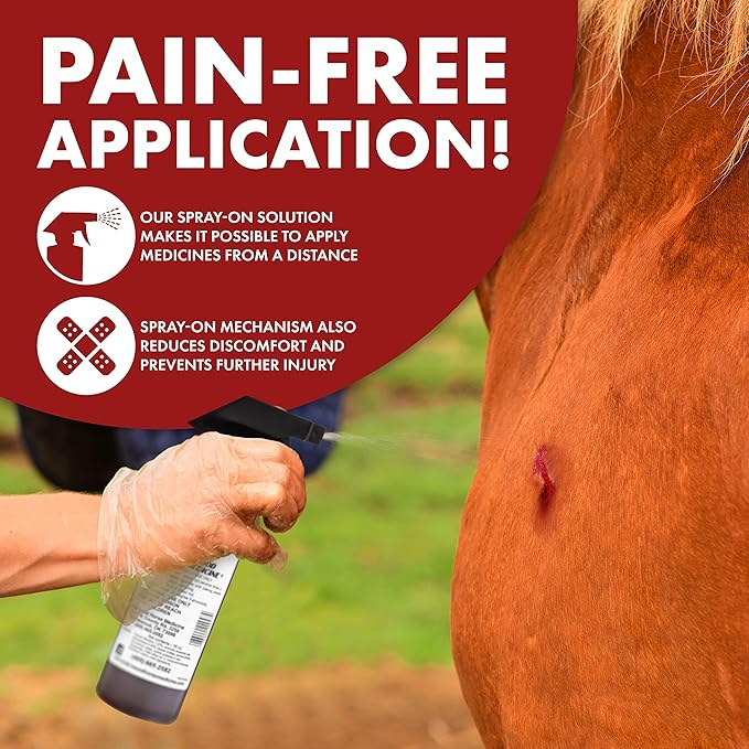 Underwood Topical Horse Care Wound Spray - 16oz Refill Horse Wound Care Horse Essentials for Quick Healing of Cuts – Horse First Aid Kit & Wound Care for Dogs – Equine First Aid Kit & Dog Wound Heal