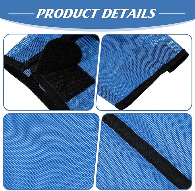 Jexine 12 Fly Boots for Horse Set of 12 Loose Breathable Mesh Horse Fly Sheets Protective Horse Leg Wraps Leggings for Preventing Flies and Mosquitoes Bites(Blue)