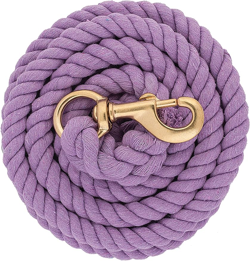 Weaver Equine Performance Lead Rope, Long Horse Lead Rope with Quick Halter Attachment, Soft Comfort Grip, Barn Horse Tack for Daily Use & Showing