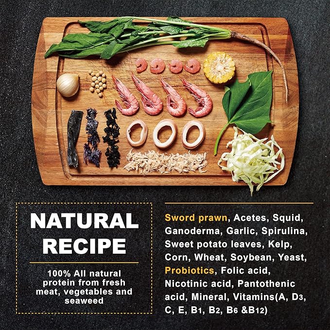 Ultra Fresh Bottom Feeder Fish Food, Sword Prawns, Natural Protein, Balanced Diet, for Catfish, Corydoras, Loaches, Tropical Shrimp Pie 4.94 Ounces