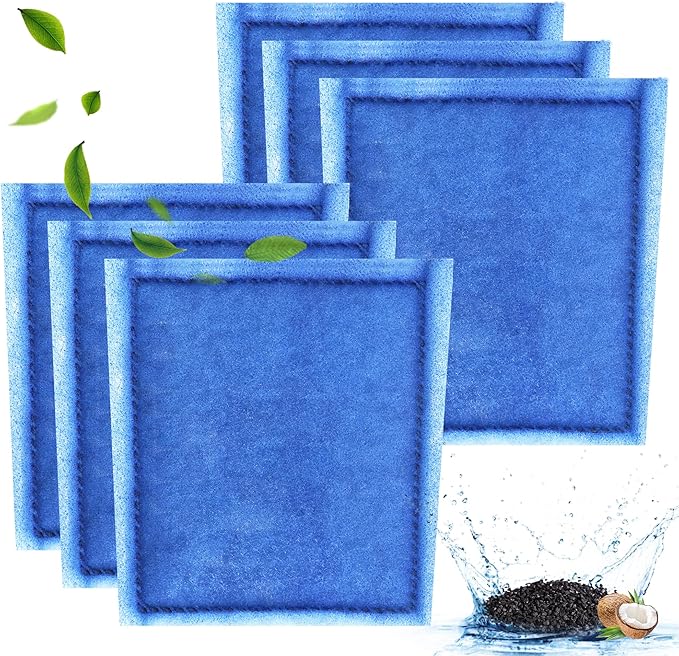 6 Pack Fish Tank Filter Cartridge, Rite-Size C filter cartridges Compatible with Marineland Penguin PRO Power Filters 275/375 & Original Penguin Power Filters 200/350 and AQUA-Tech 20-40 & 30-60
