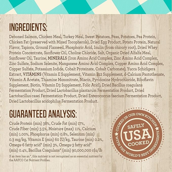 Merrick Purrfect Bistro Grain Free Natural Dry Cat Food For Adult Cats, Real Salmon And Sweet Potato Recipe - 4 lb. Bag