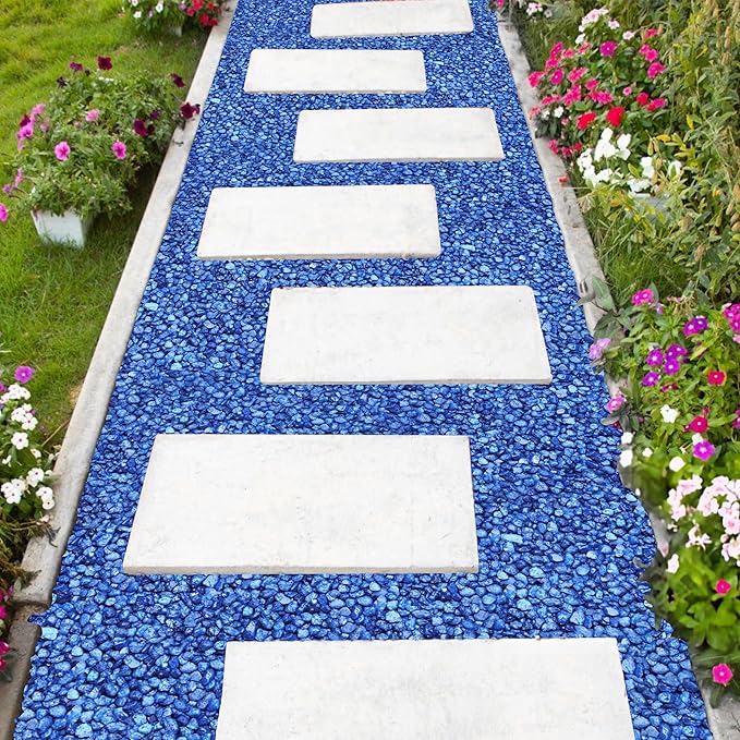 Hygloss Products Craft Rocks, Mini Stones For Art Projects - Bucket O' Gravel, Light Blue, 1 lb