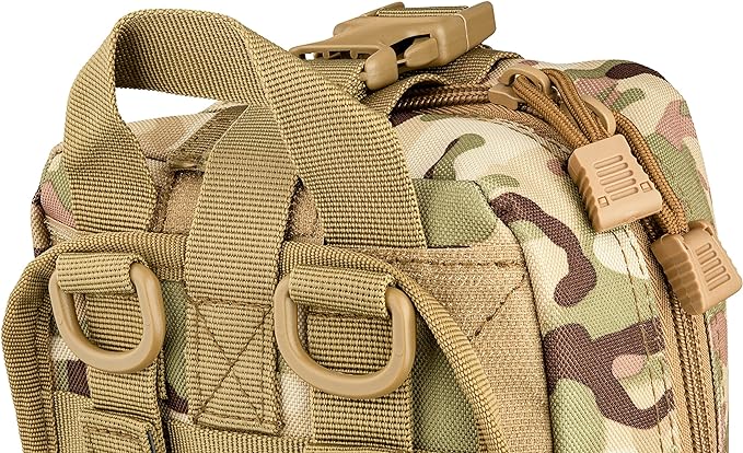 Scherber Premium IFAK Kit Trauma Pack Fully Stocked MOLLE Pouch w/CAT Tourniquet, HyFin Vent Chest Seal, & Israeli Bandage Trauma Kit for Emergency, Gunshot, Bleeding, & Major Wound Care (Camouflage)