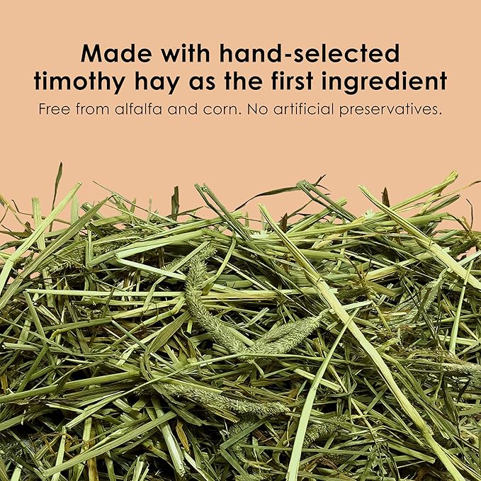 Kaytee Timothy Complete Rabbit Food, Made with Timothy Hay, High in Fiber, Supports Dental Health and Digestion, 9.5 pounds