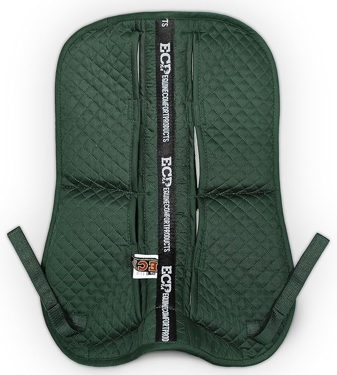 ECP Equine Comfort Products Adjustable Shock Absorbing Memory Foam Half Saddle Pad, Injury Prevention & Pressure Relief, Customizable Fit, Breathable for All Riding Styles