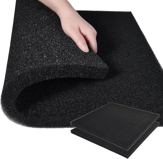 Hipanda 2 Pack Aquarium Bio Filter Sponge Pad 20"x20"x1",50PPI, Bio Filter Media Foam Pad Sponges, Cut-to-Size Open Cell Foam Sheet for Fish Tank