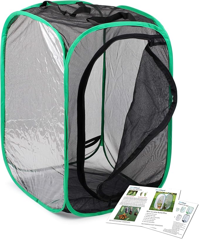 RESTCLOUD Insect and Butterfly Habitat Cage Terrarium Pop-up 23.6 Inches Tall