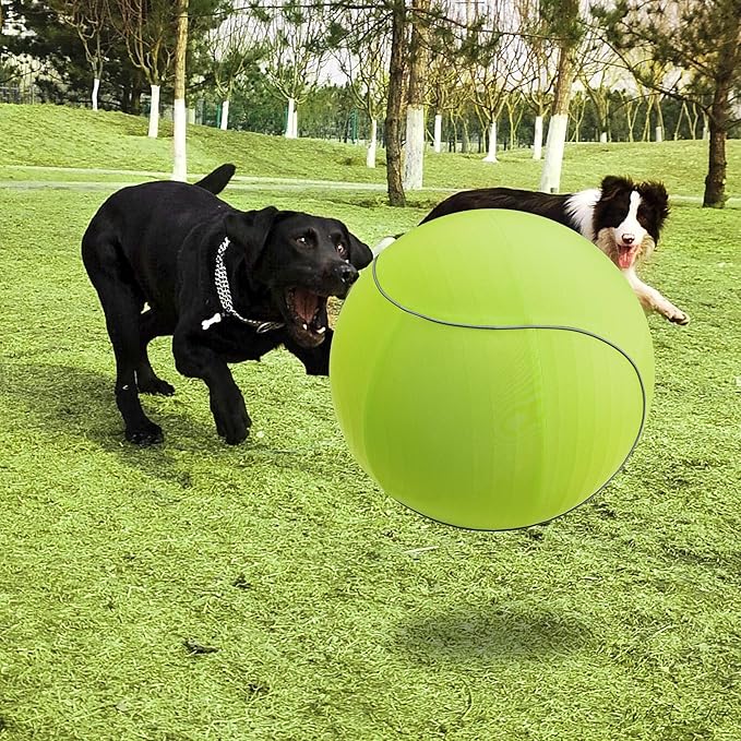 Herding Ball for Dogs & Horses - 25" with Cover Large Green Ball with Pump