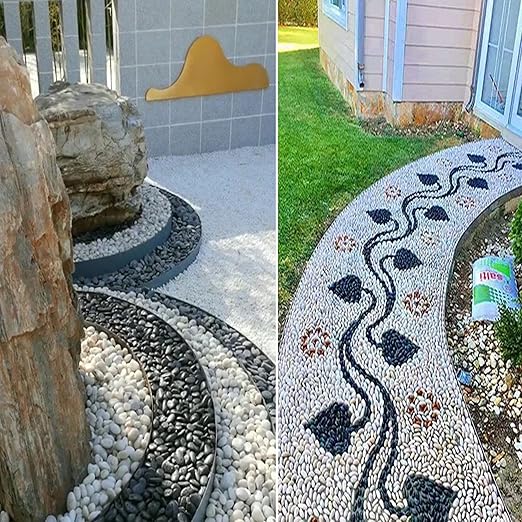 XXYXXY River Stones, Plants, Gardens, Landscapes, Succulents, Highly Polished Decorative Pebbles in Shapes and Sizes from 1-3 inches. (5.7LB, 1)