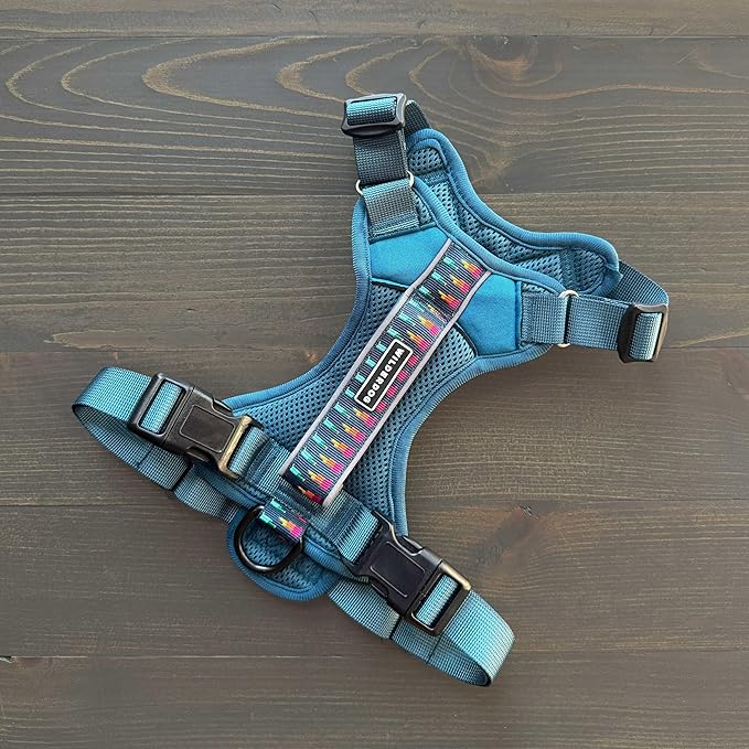 Wilderdog Lightweight Dog Harness with Reflective Straps - Large - Pacific Blue