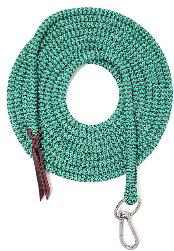 22' Long Line with SS O Ring and Carabiner (Turquoise Brown)