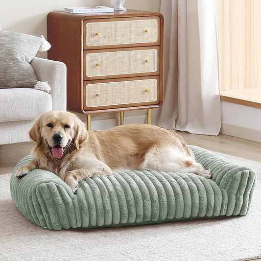Arlee Saddle Sofa Memory Foam Pet Bed, Comfortable & Washable, Ideal for Dogs and Puppies, Extra Comfort, Couch Design, Crate & Kennel Furniture, Pet Supplies & Essentials, Sage, Large