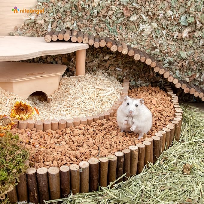 Niteangel Natural Coco/Cork Hamster Bedding Pet Litter for Dwarf Syrian Hamsters, Gerbils, mices, Degus or Other Small Animal